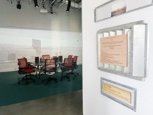 installation view with wall text
